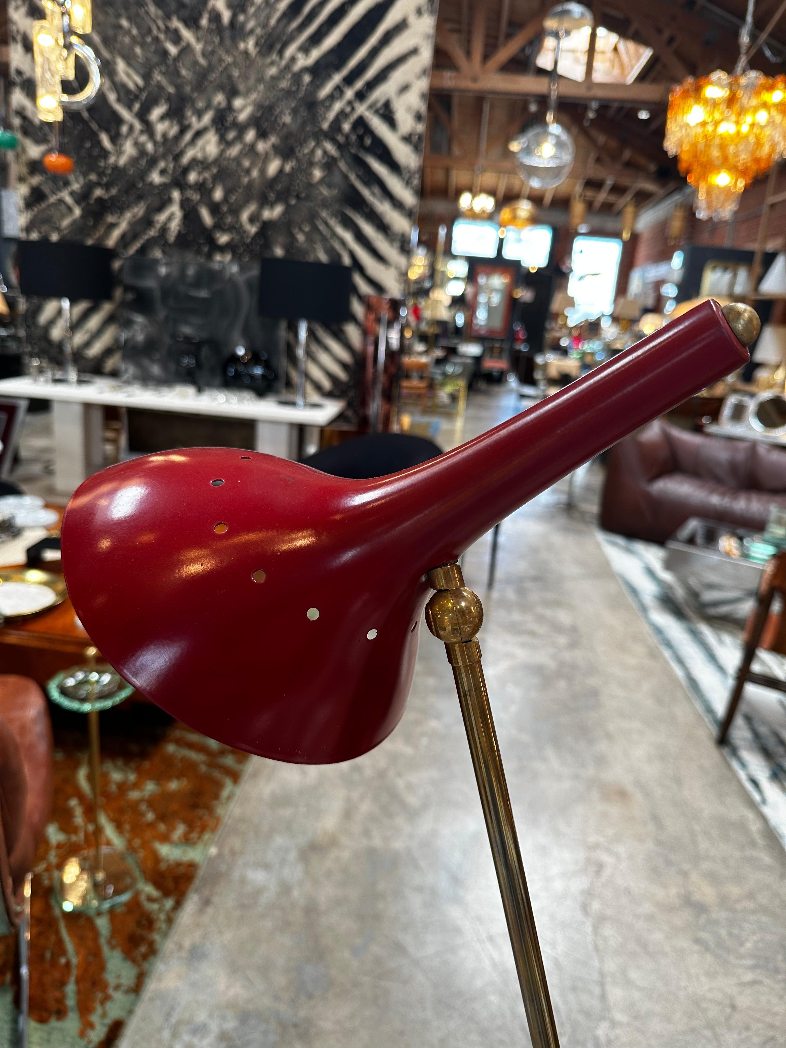 Midcentury Italian Floor Lamp by Stilnovo, 1960 In Good Condition For Sale In Los Angeles, CA
