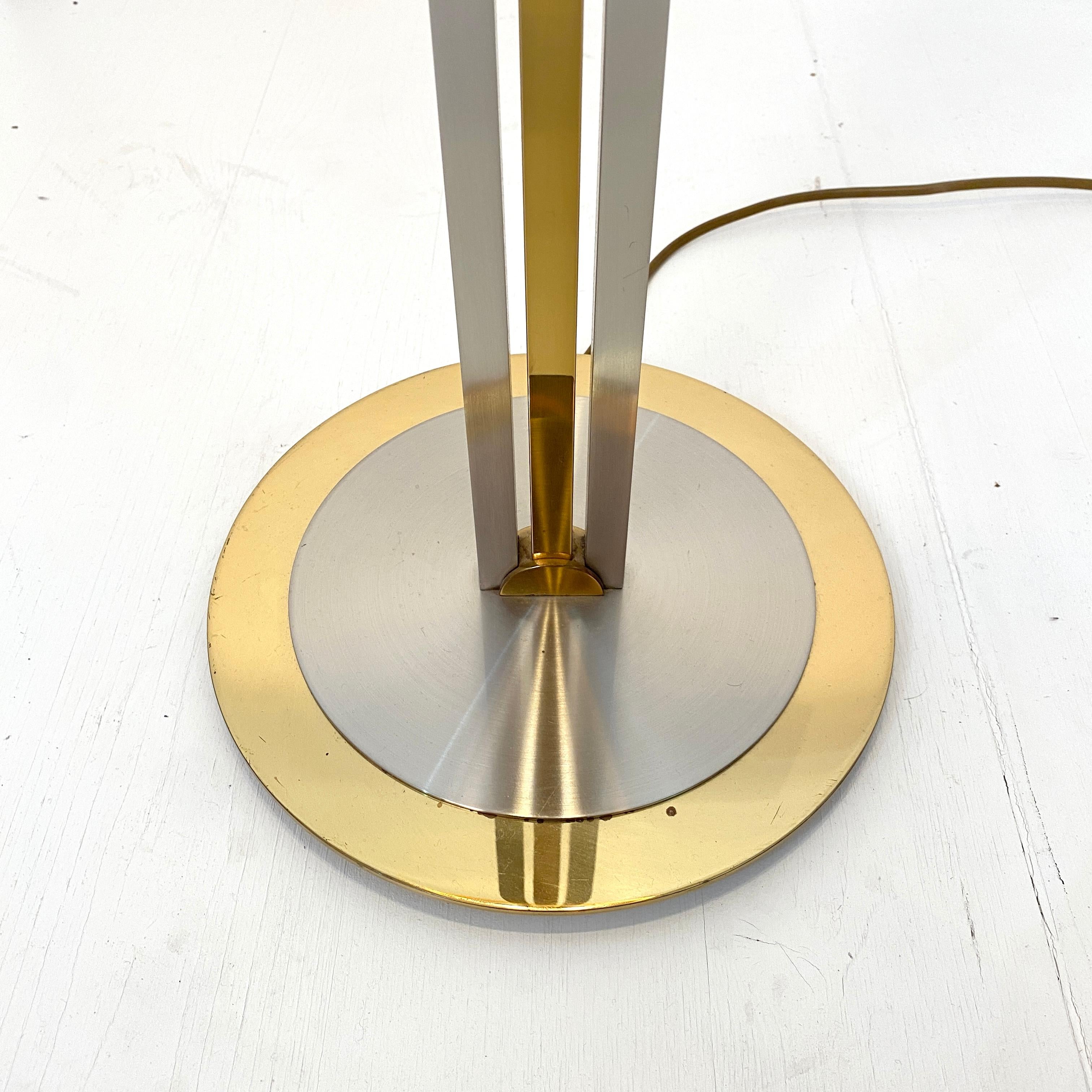 Mid Century Italian Floor Lamp in Chrome and Brass by Willy Rizzo, around 1970 7