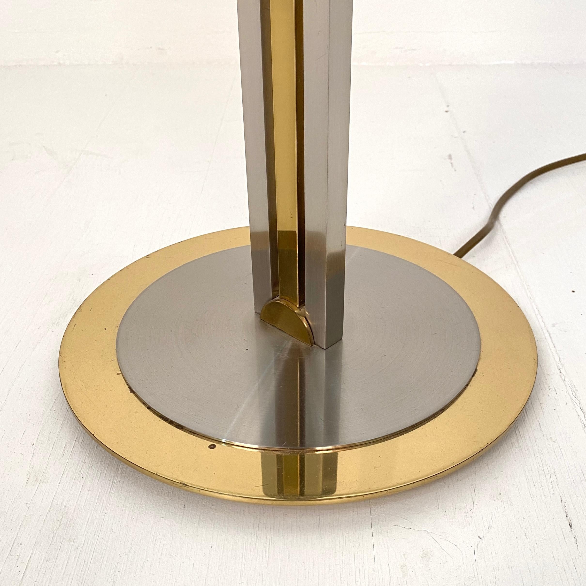 Mid Century Italian Floor Lamp in Chrome and Brass by Willy Rizzo, around 1970 1