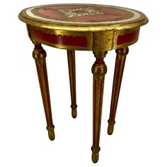 Mid-Century Italian Florentine Gilt Accent Side Table