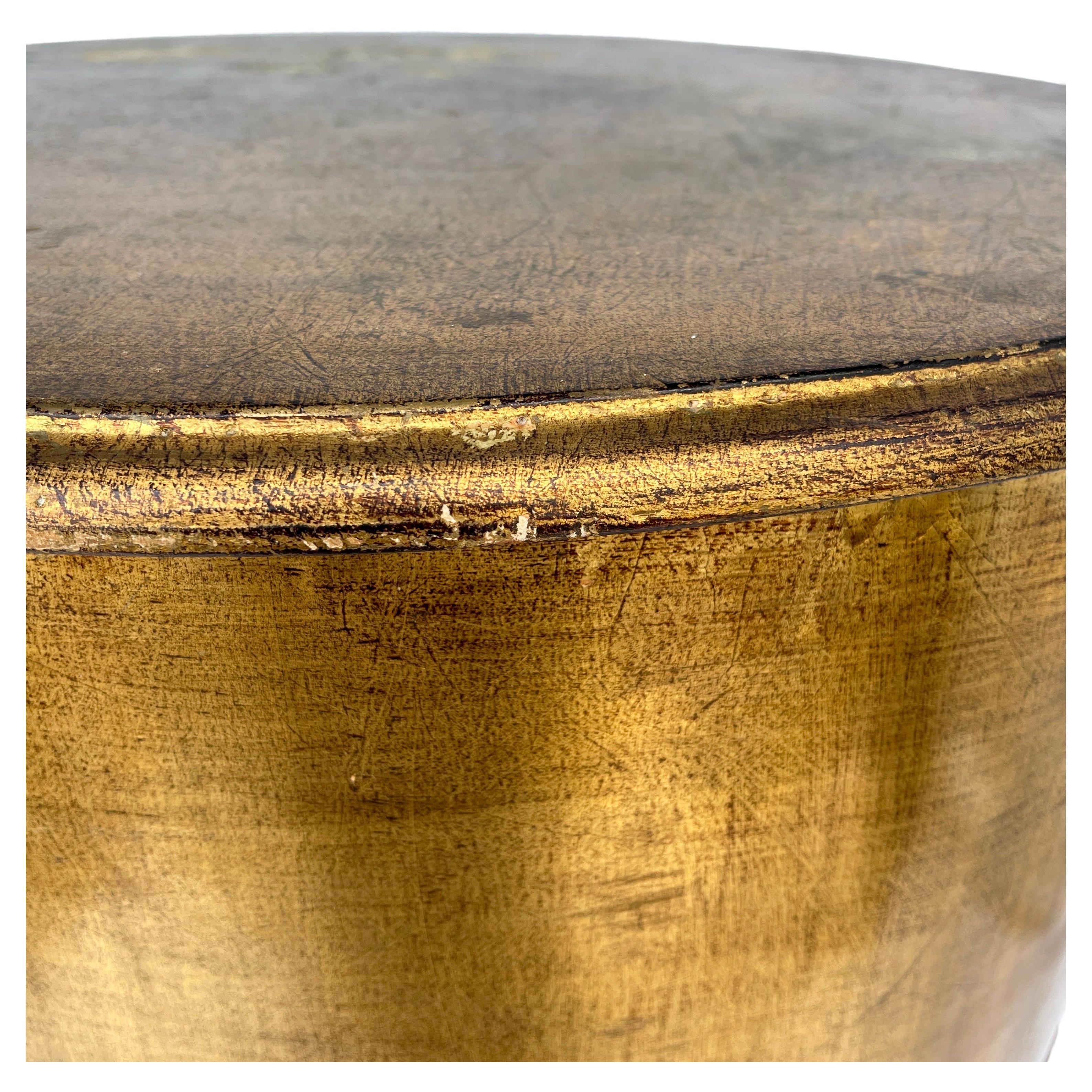 Mid-Century Italian Florentine Gilt Side Table With Drawers  3