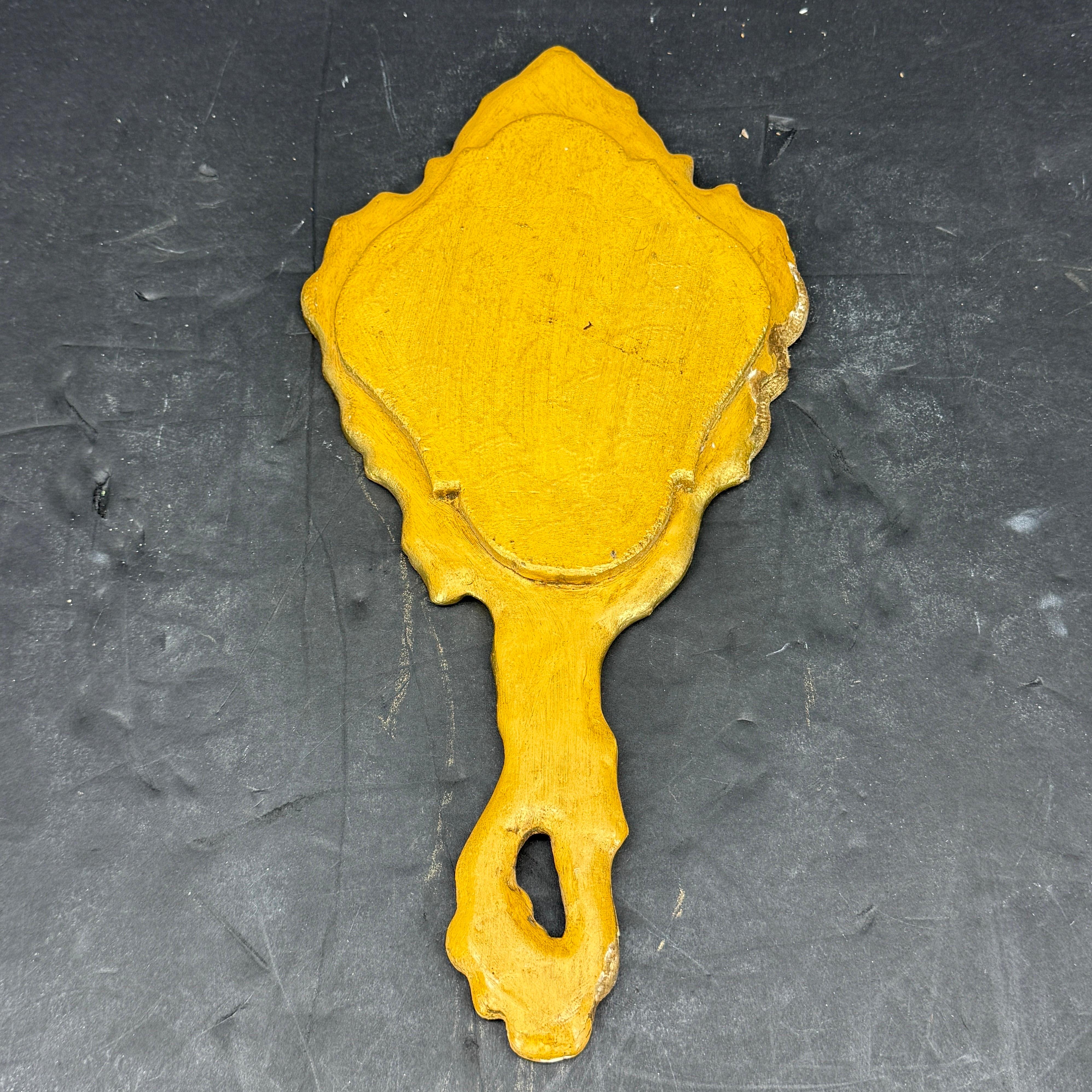 Bois doré Miroir de courtoisie en bois doré Florentine, Italie du milieu du siècle en vente