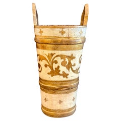 Mid-Century Italian Florentine Ivory Gilt Gold Umbrella Stand