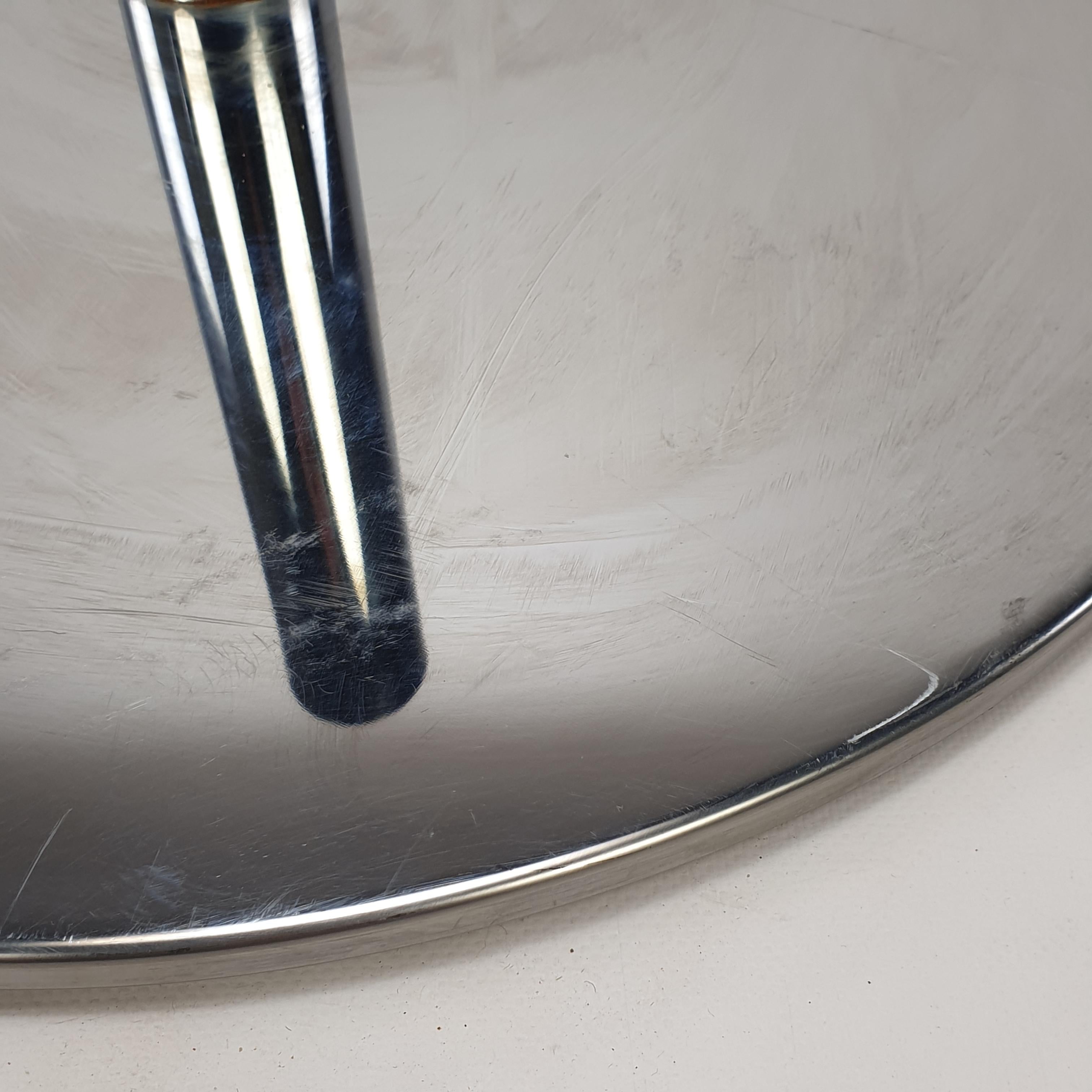 Italienischer Blumentisch aus Chrom und Glas aus der Mitte des Jahrhunderts, 1980er Jahre im Angebot 13