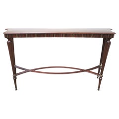 Mid-Century Italian Fluted Console in Mahogany