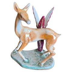 Mid Century Italian F.Mori Ceramic Animal Sculpture, 1950s