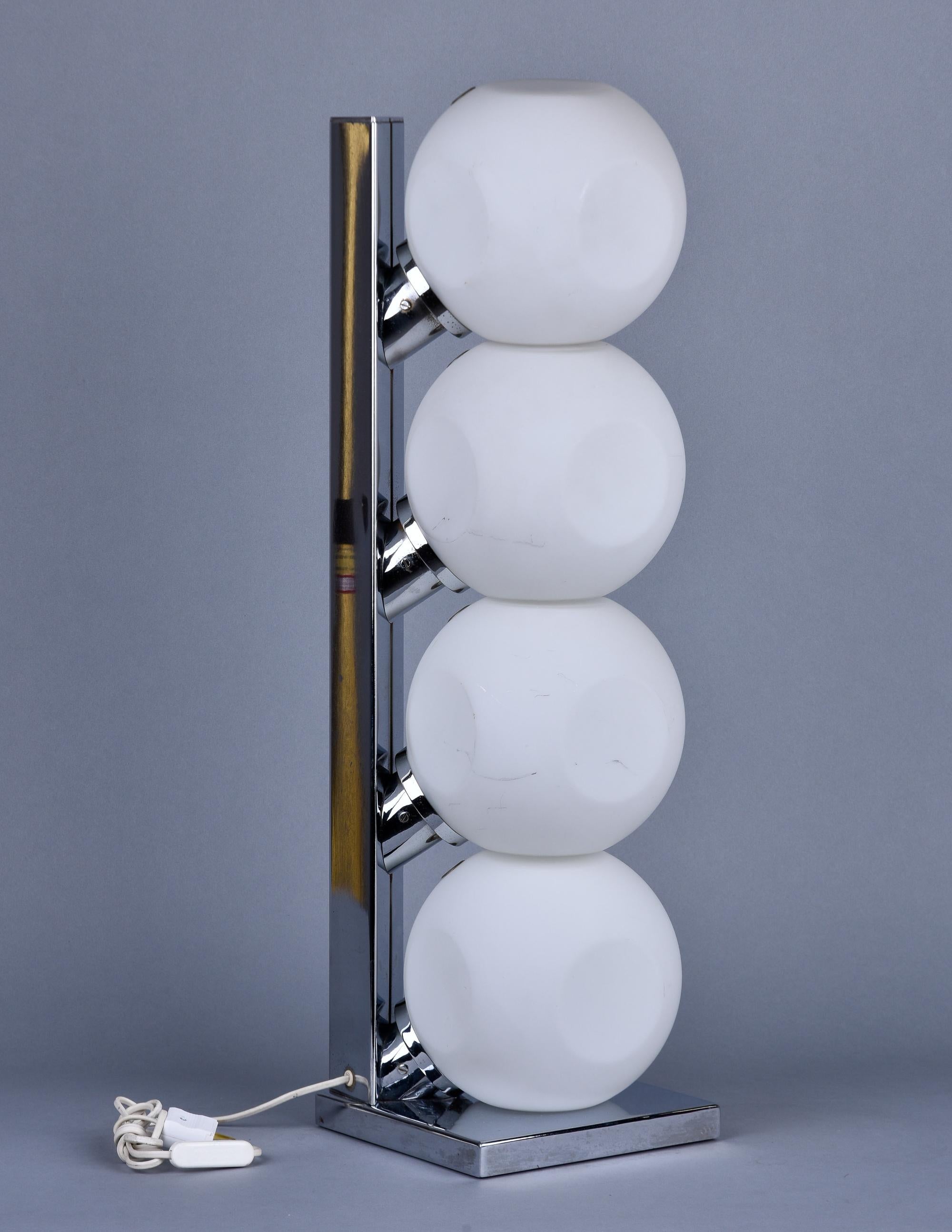 Mid Century Italian Four Sphere Table Lamp For Sale 3