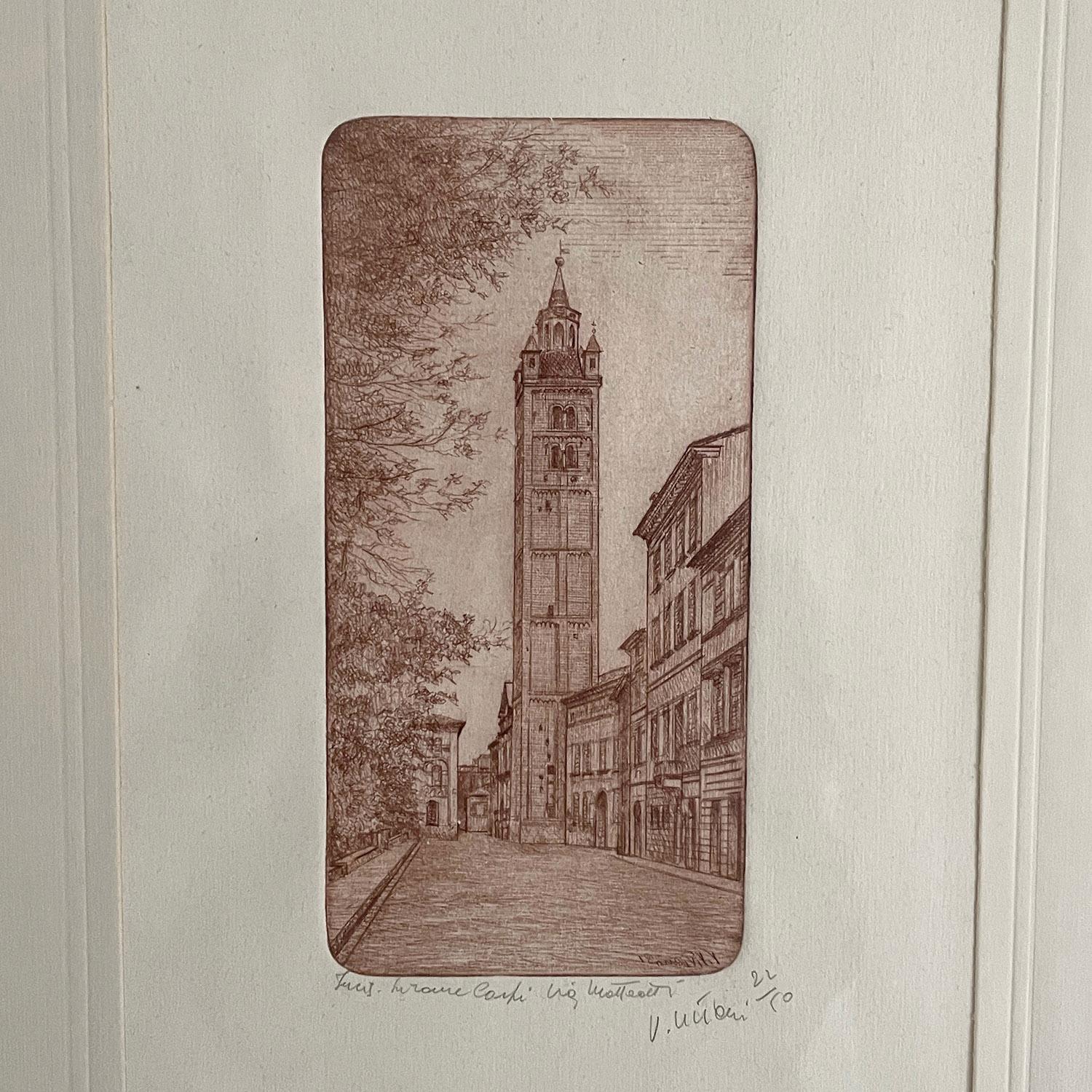 Cuadros de arte italiano de mediados de siglo de Carpi - Lote de 4 en venta 4