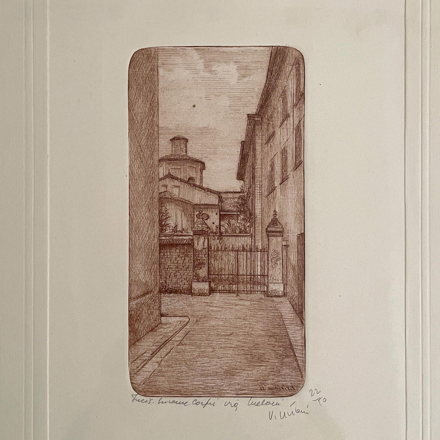Cuadros de arte italiano de mediados de siglo de Carpi - Lote de 4 en venta 2