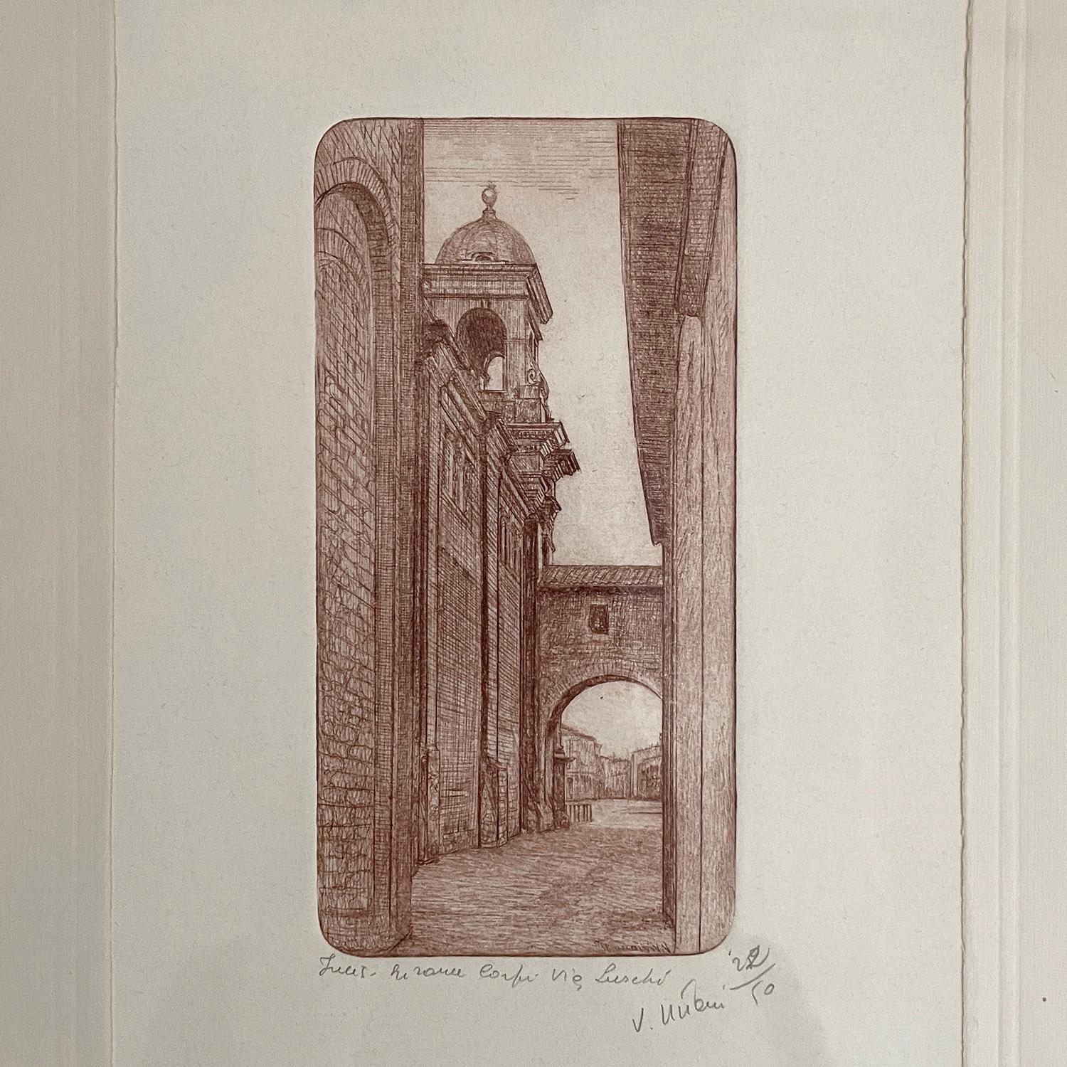 Cuadros de arte italiano de mediados de siglo de Carpi - Lote de 4 en venta 3
