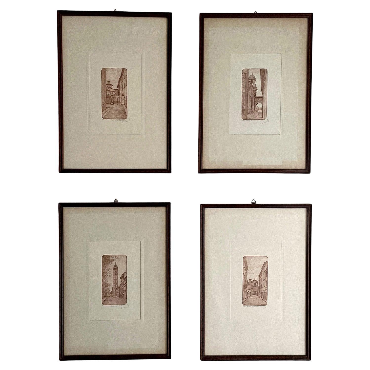 Stampe da parete con cornice di Carpi - Set di 4 pezzi