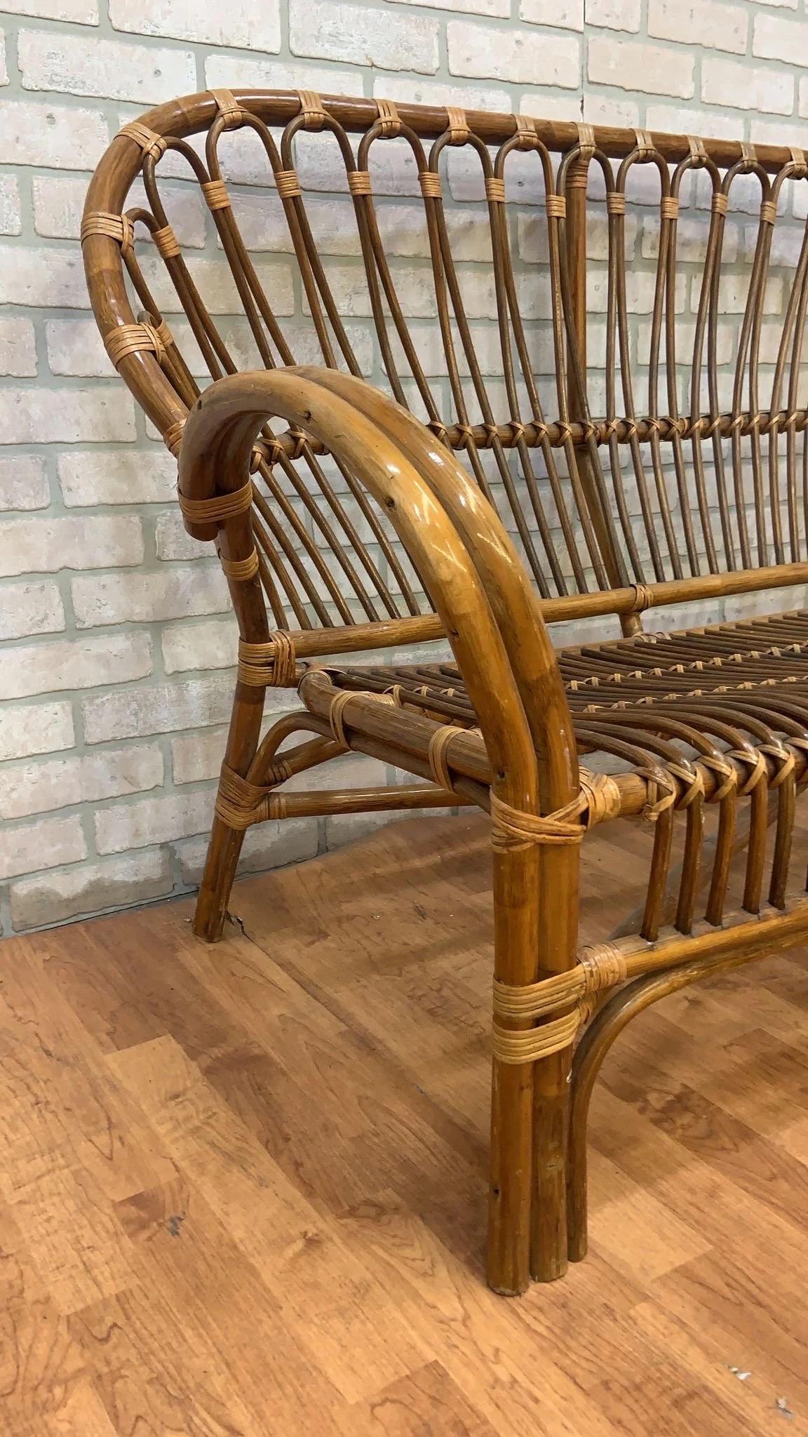 Mid Century Italian Franco Albini Style Sofa, Chair, & Side Tables- 4 piece 2