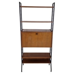 Mid Century Italian Free Standing Teak Shelving Unit, 1950's