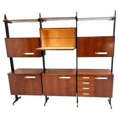 Mid Century Italian Free Standing Wall Unit, 1960s