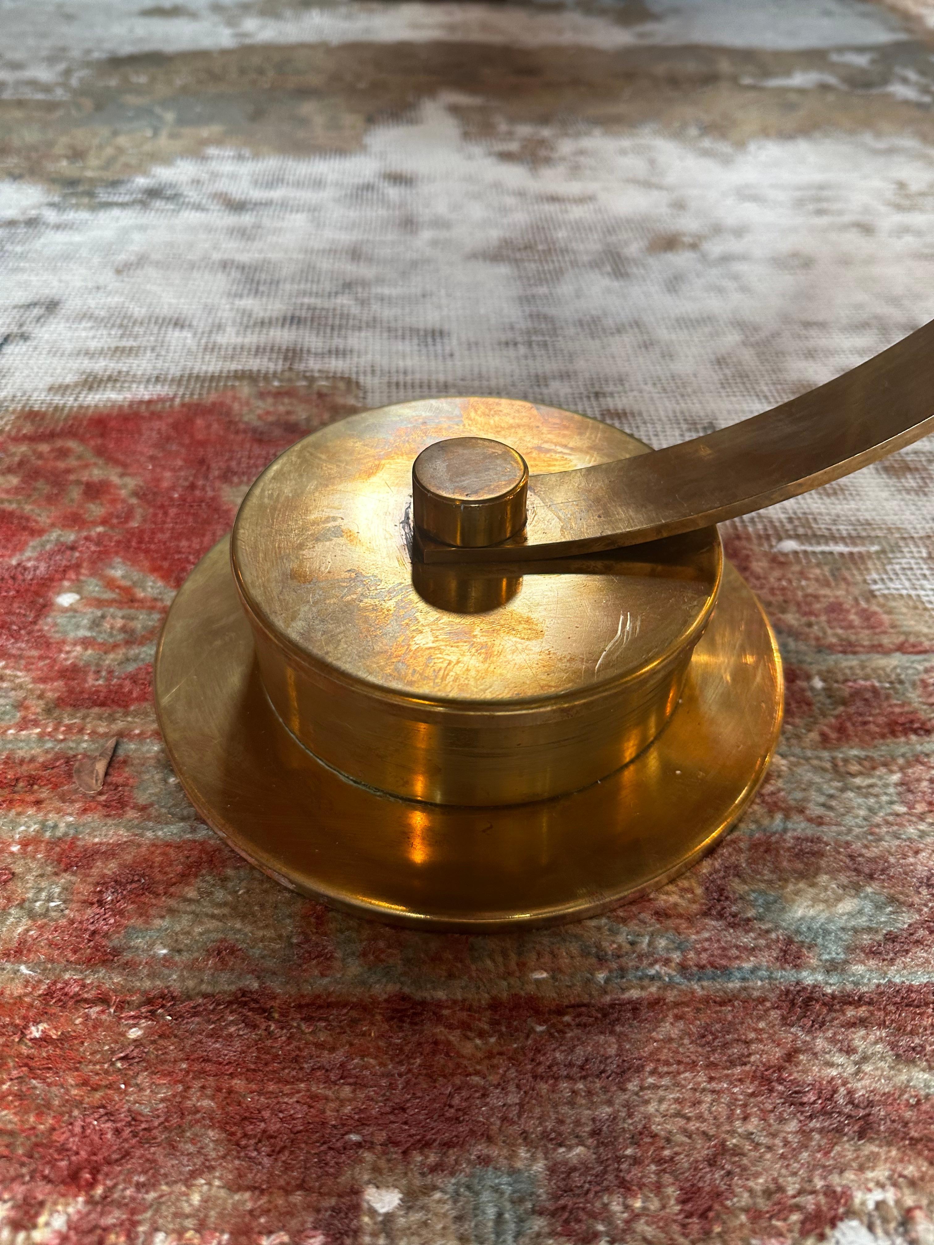 Mid-20th Century Mid Century Italian Fully Brass Table Lamp 1960s For Sale