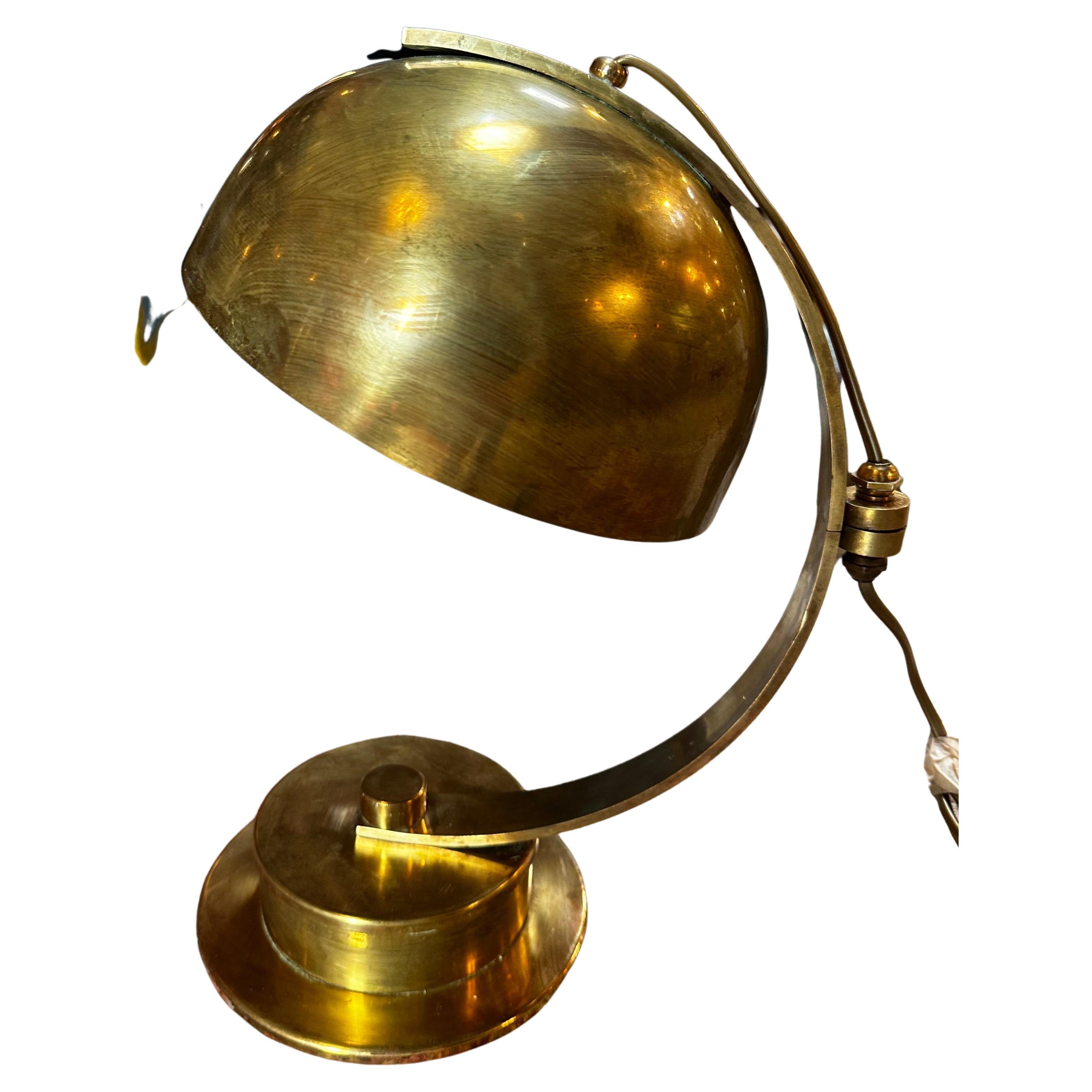 Mid Century Italian Fully Brass Table Lamp 1960s For Sale