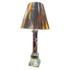 Mid Century Italian Fully Glass Table Lamp by Seguso 1960s