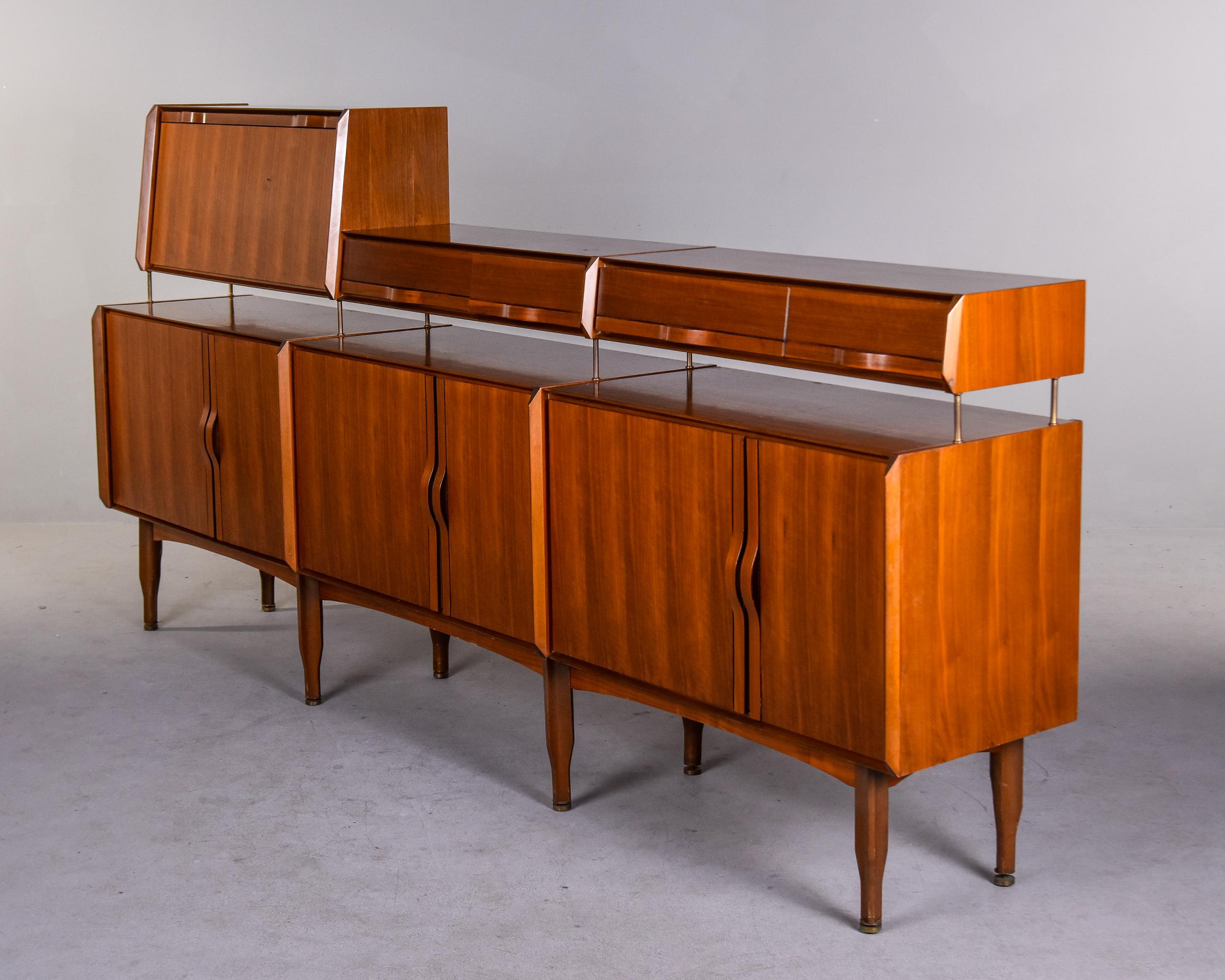 Midcentury Italian Gianfranco Frattini Two Tier Teak Sideboard For Sale 5