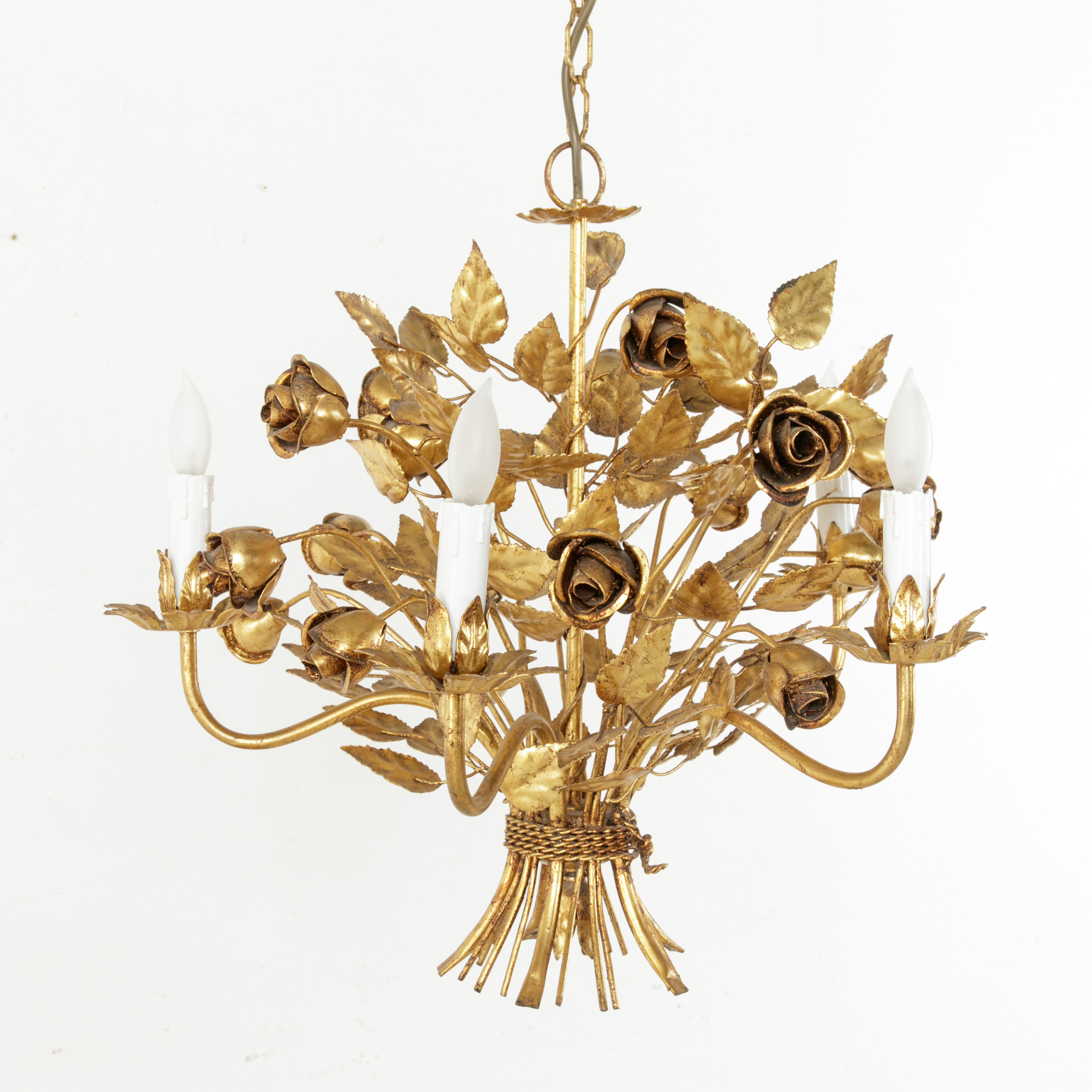 italian gilt chandelier