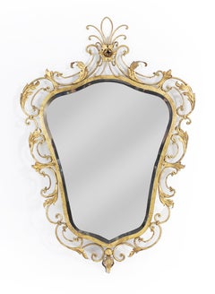 Mid Century Italian Gilt Wall Mirror Pier Luigi Colli Italy Turin C.1950