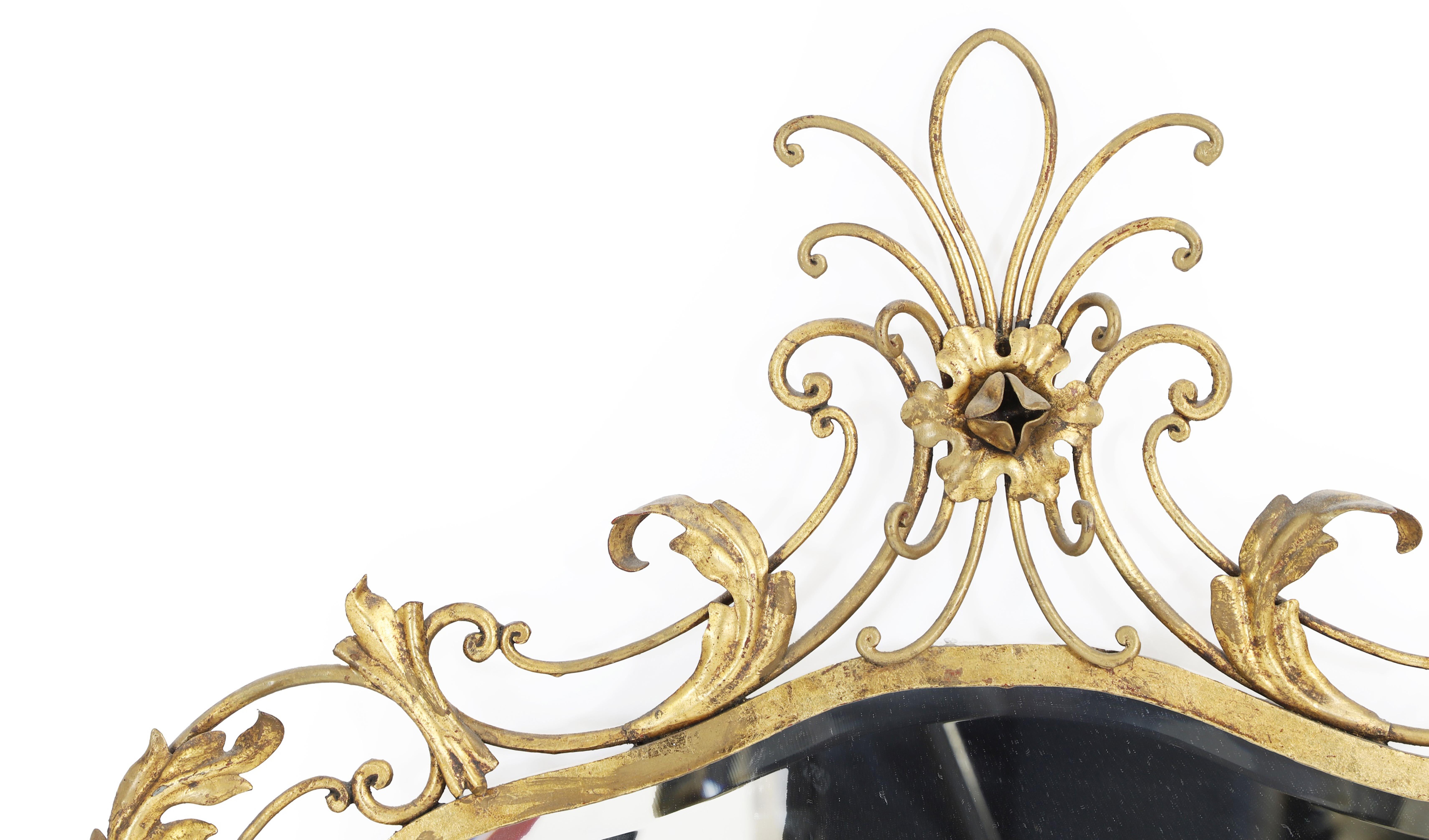 Mid-Century Modern Mid Century Italian Gilt Wall Mirror Pier Luigi Colli Italy Turin C.1950 For Sale
