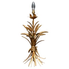 Mid-Century Italian Gilt Wheat Lamp