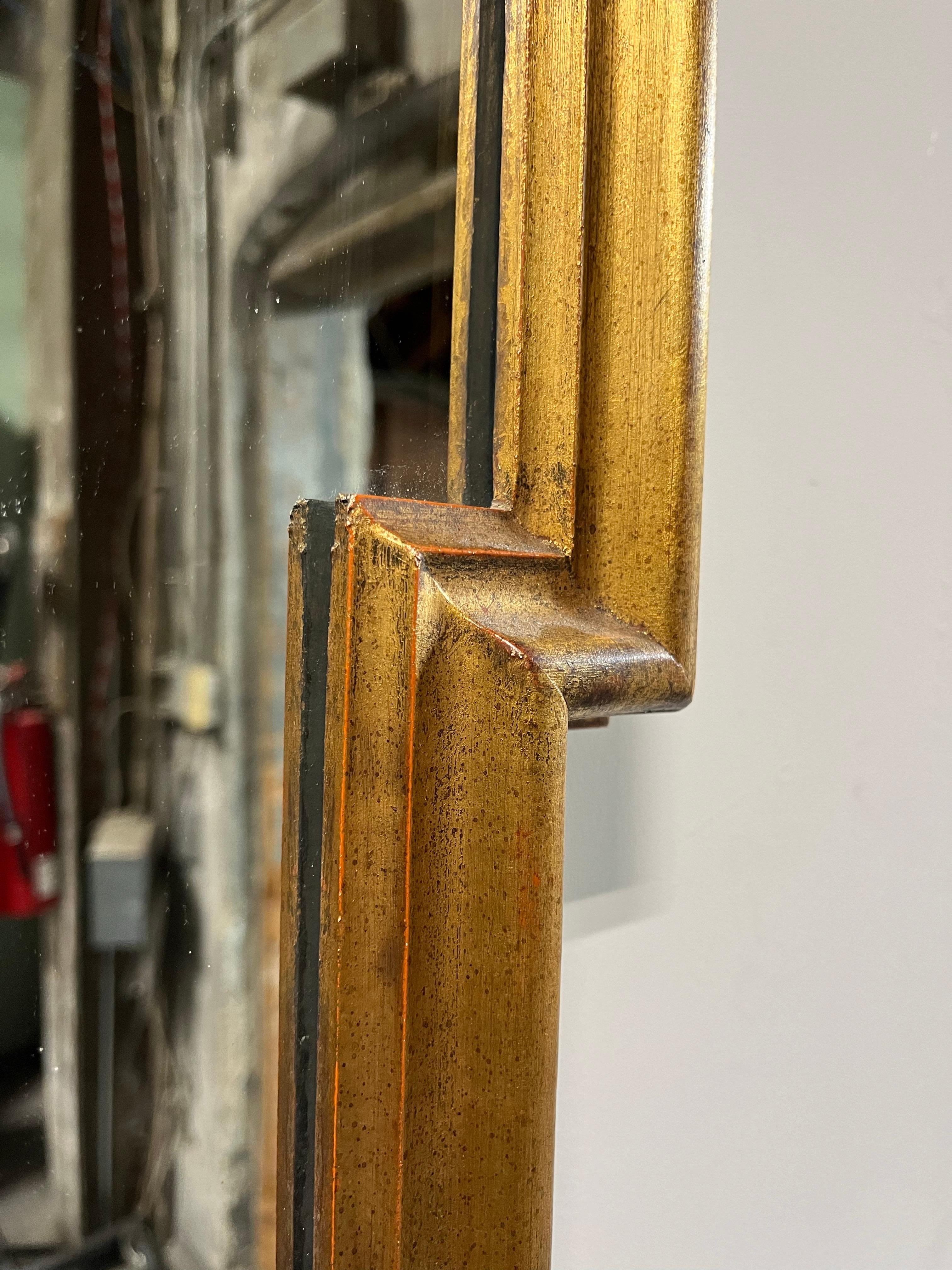 Mid Century Italian Giltwood Mirror Palladio Italiano en venta