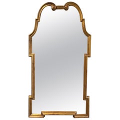 Specchio Palladio in legno d'orato italiano del metà del secolo scorso