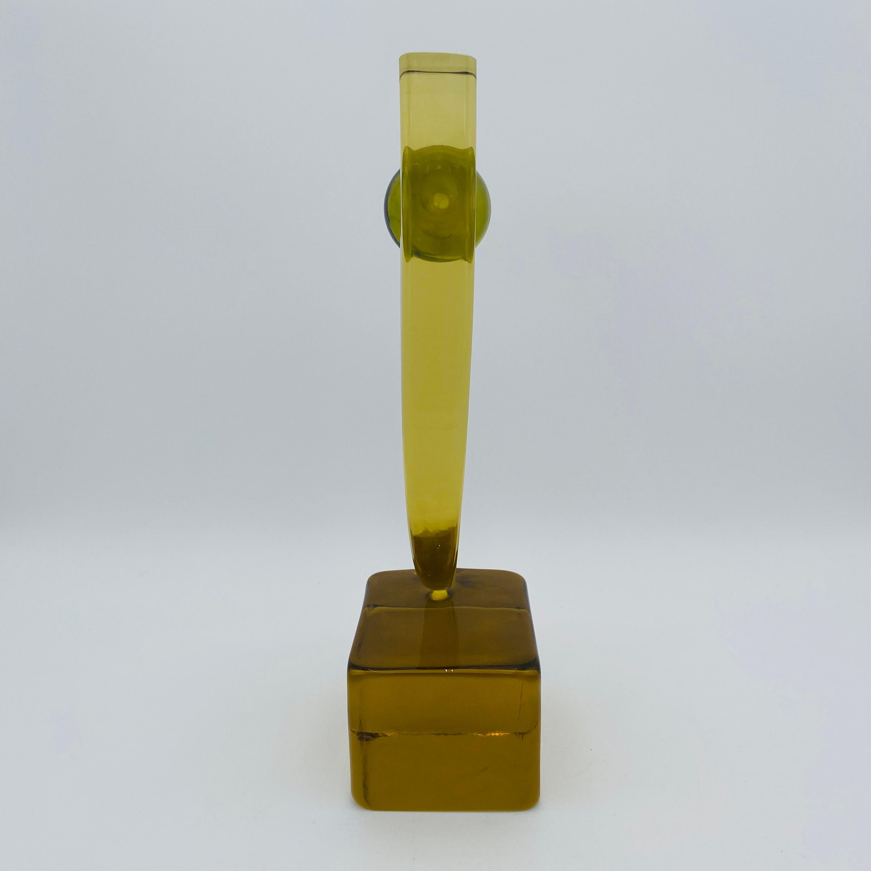 Escultura abstracta de cristal italiano de mediados de siglo en venta 5