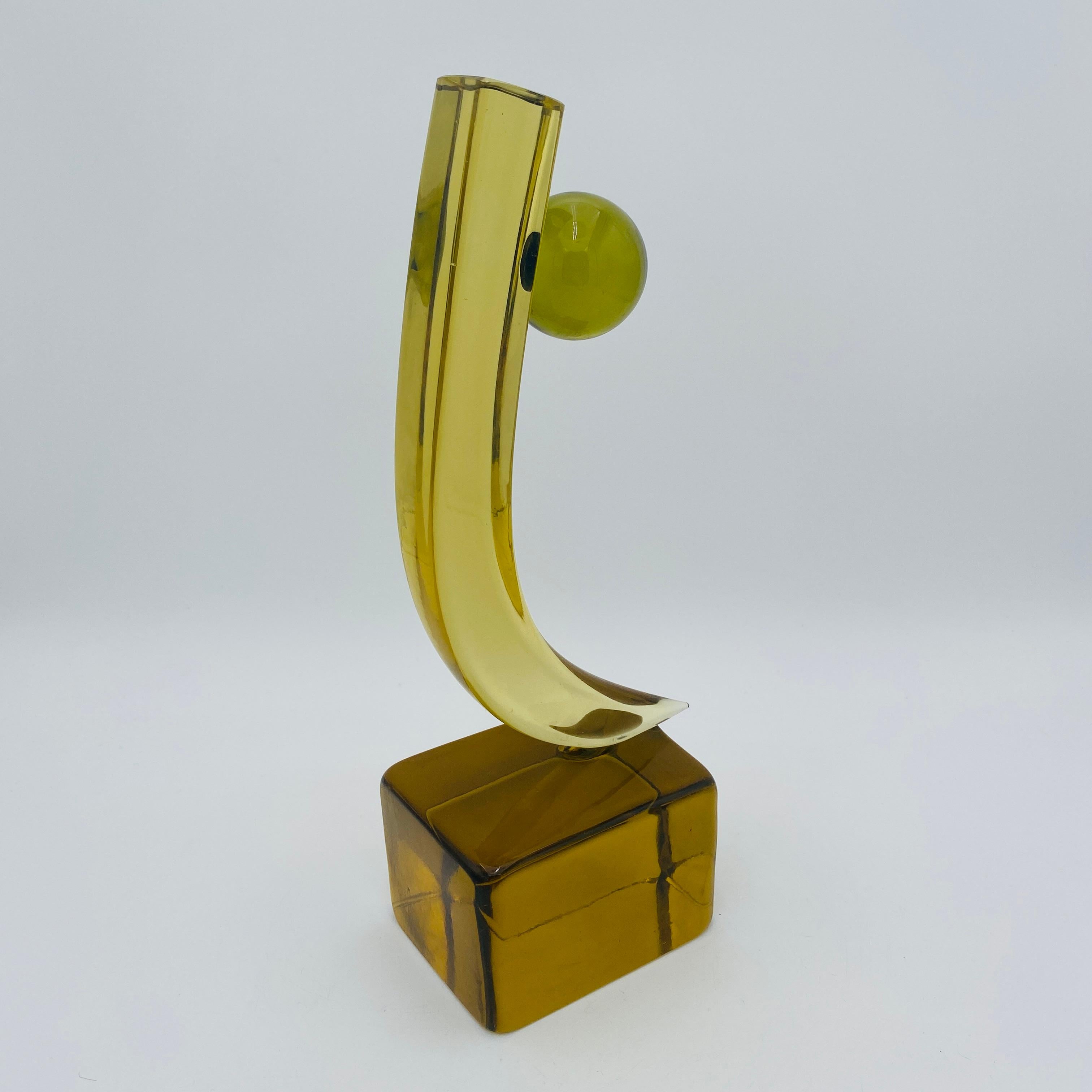 Escultura abstracta de cristal italiano de mediados de siglo en venta 6