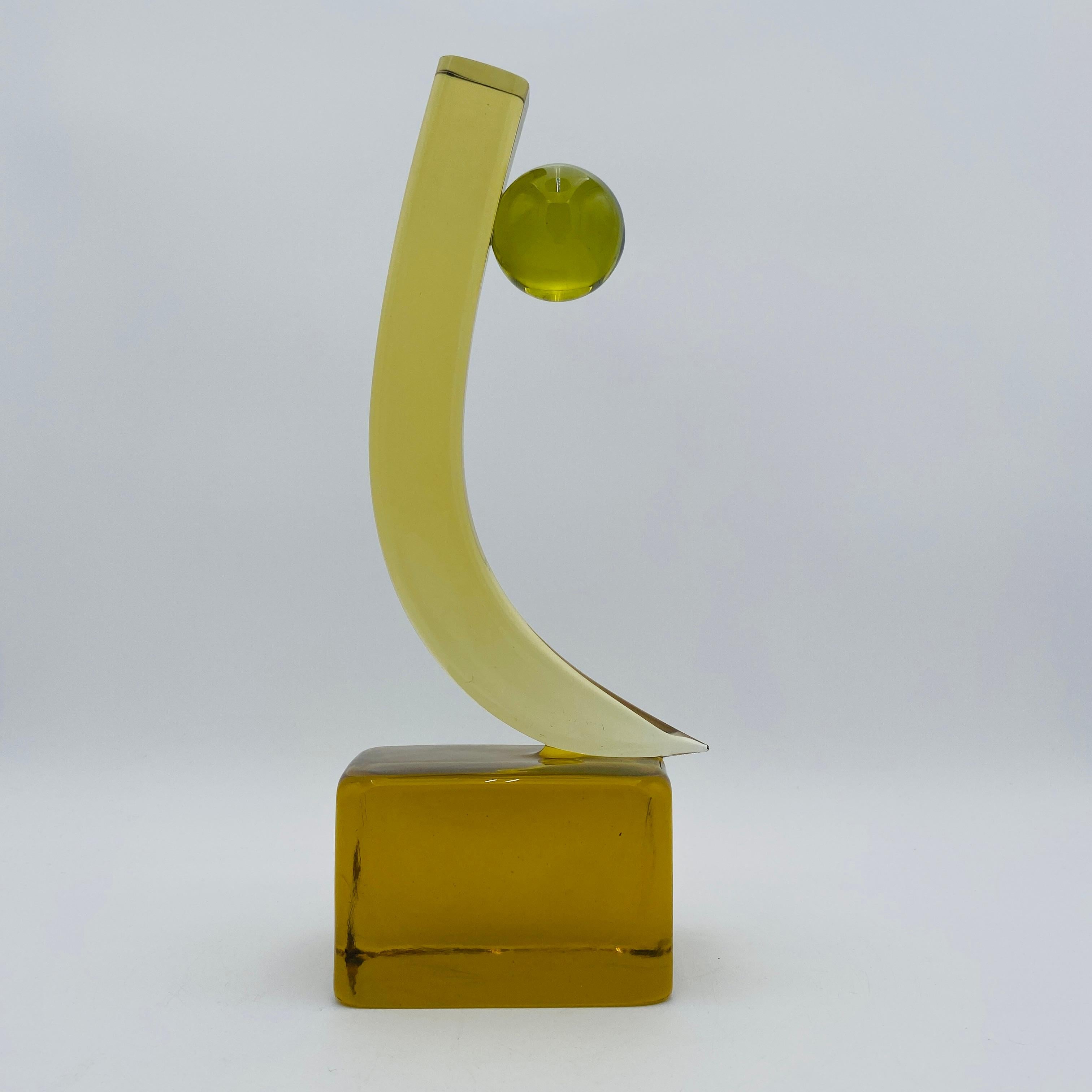 Escultura abstracta de cristal italiano de mediados de siglo en venta 7