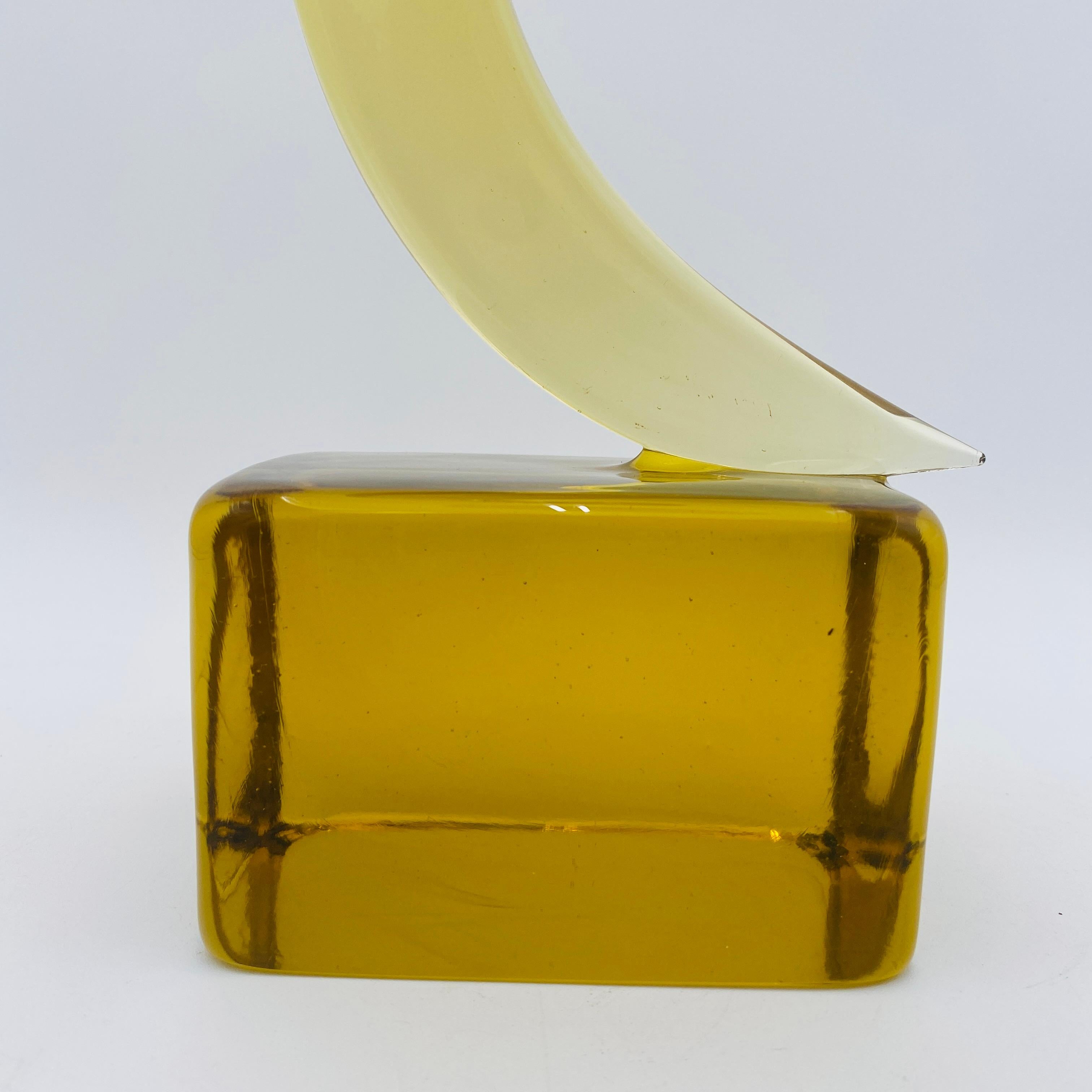 Escultura abstracta de cristal italiano de mediados de siglo mediados del siglo XX en venta