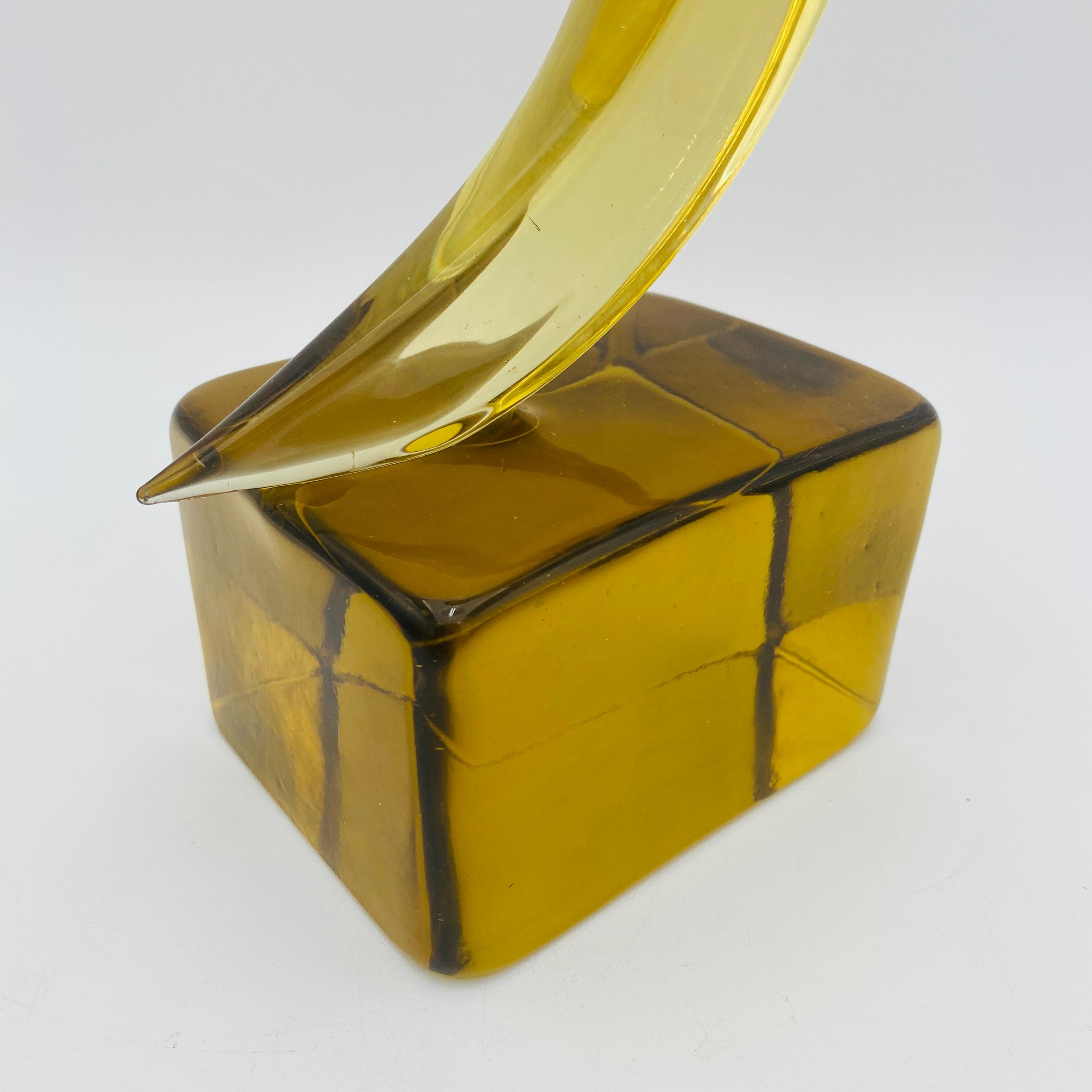 Escultura abstracta de cristal italiano de mediados de siglo en venta 1
