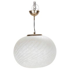 Mid-Century Italian Glass Ceiling Light