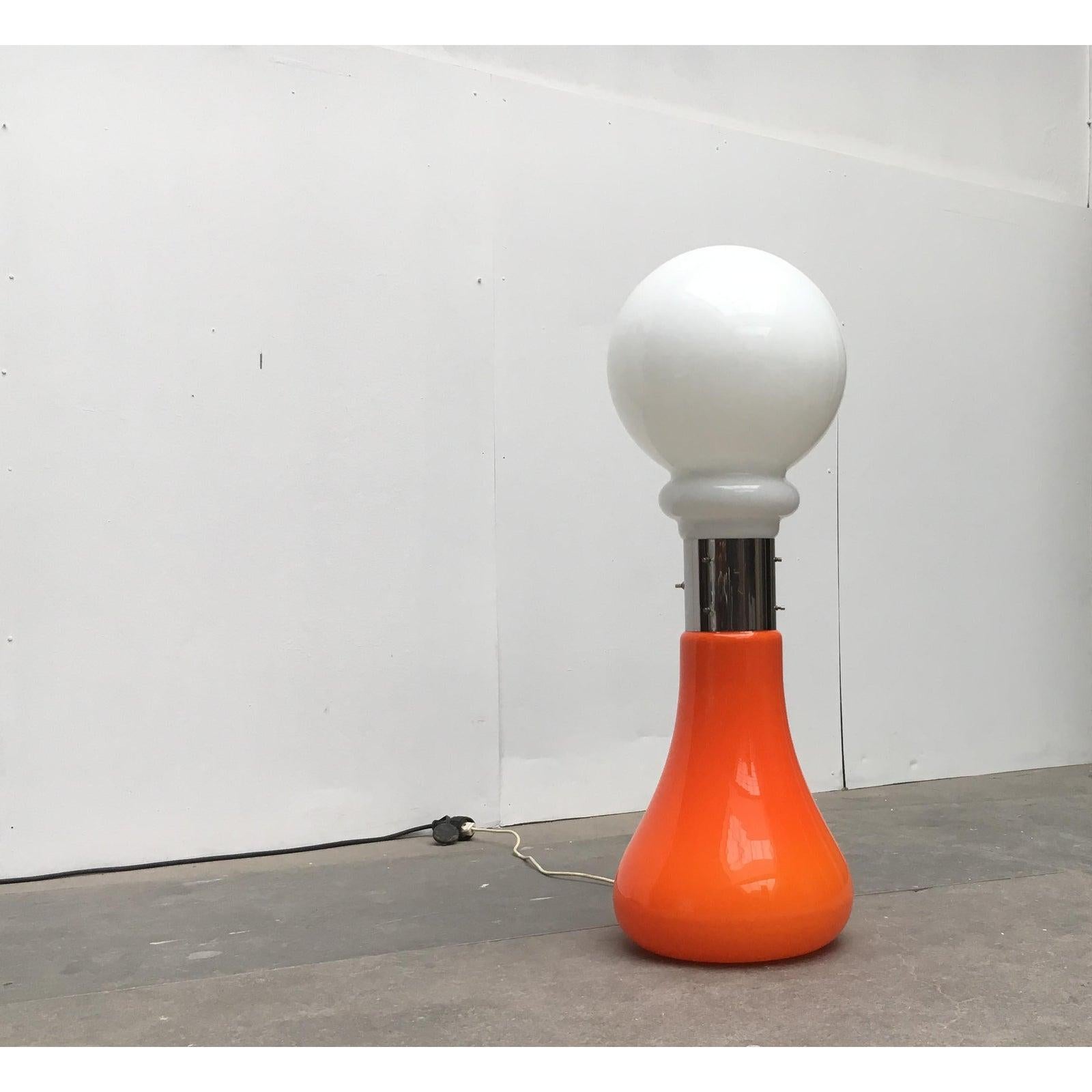 Lampada da terra in vetro italiana di metà secolo di Carlo Nason per Mazzega, anni '60 in vendita 3
