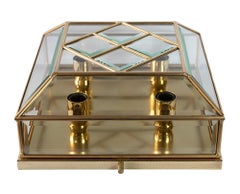 Mid-Century Italian Glass Flush Mount Chandelier