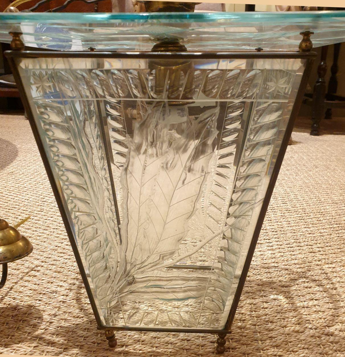Mid-Century Modern Mid century Italian glass lantern For Sale