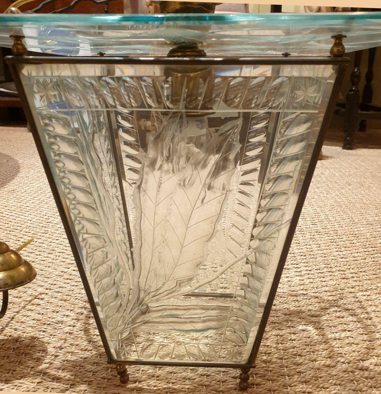 Farol de cristal italiano de mediados de siglo Moderno de mediados de siglo en venta