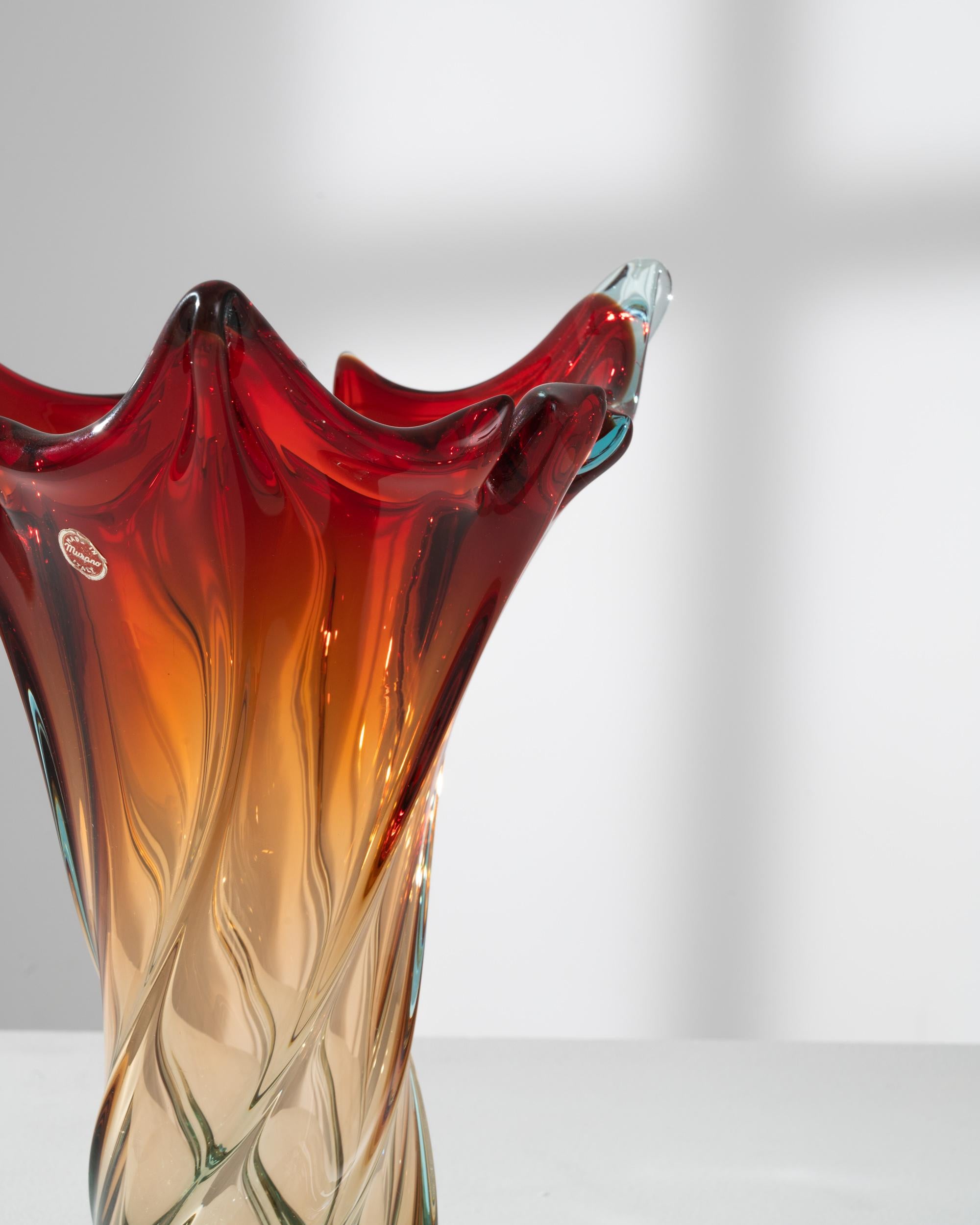 20th Century Mid Century Italian Glass Vase