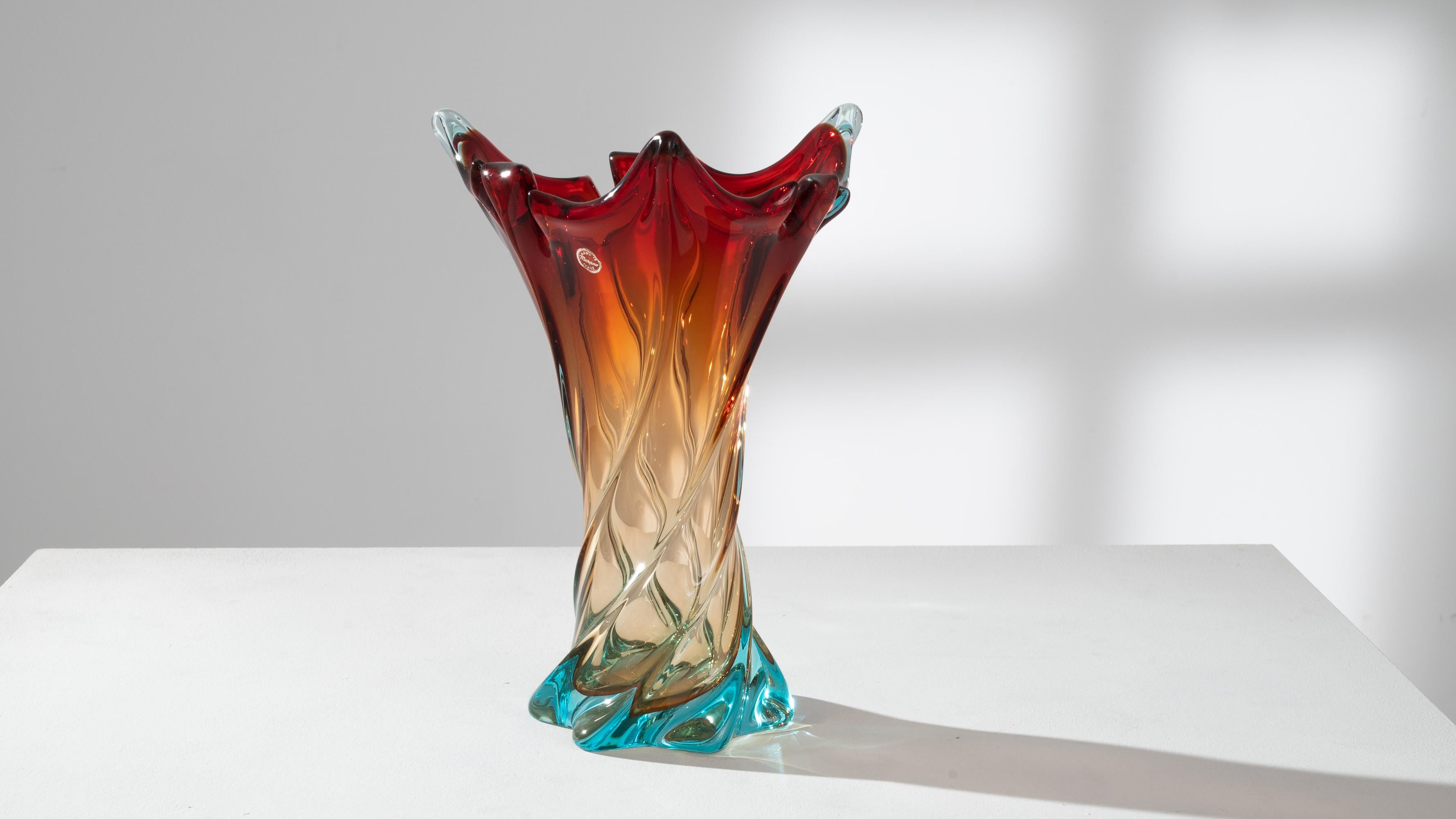 Blown Glass Mid Century Italian Glass Vase