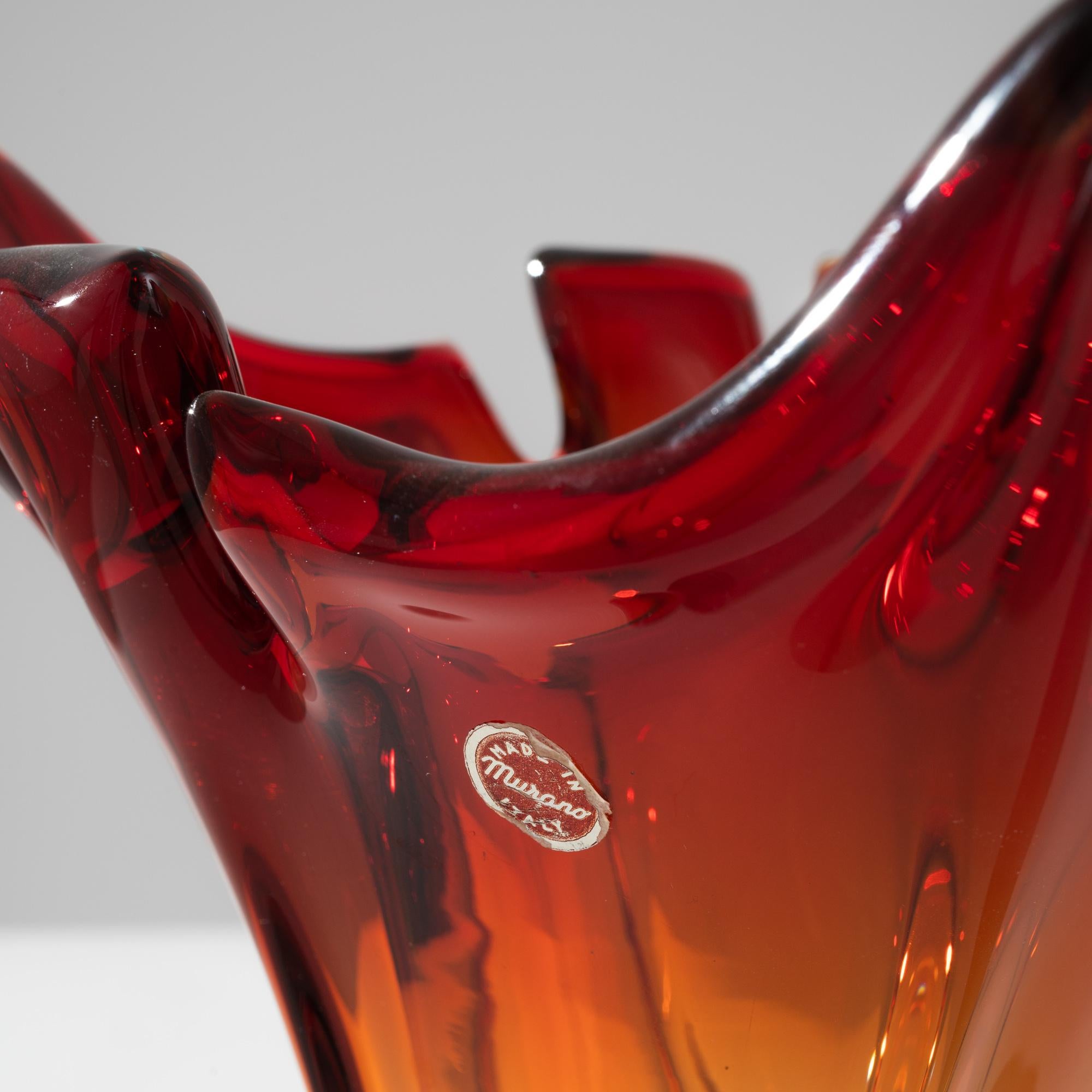 Mid Century Italian Glass Vase 1