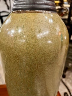Mid Century Italian Glazed Ceramic Lamp