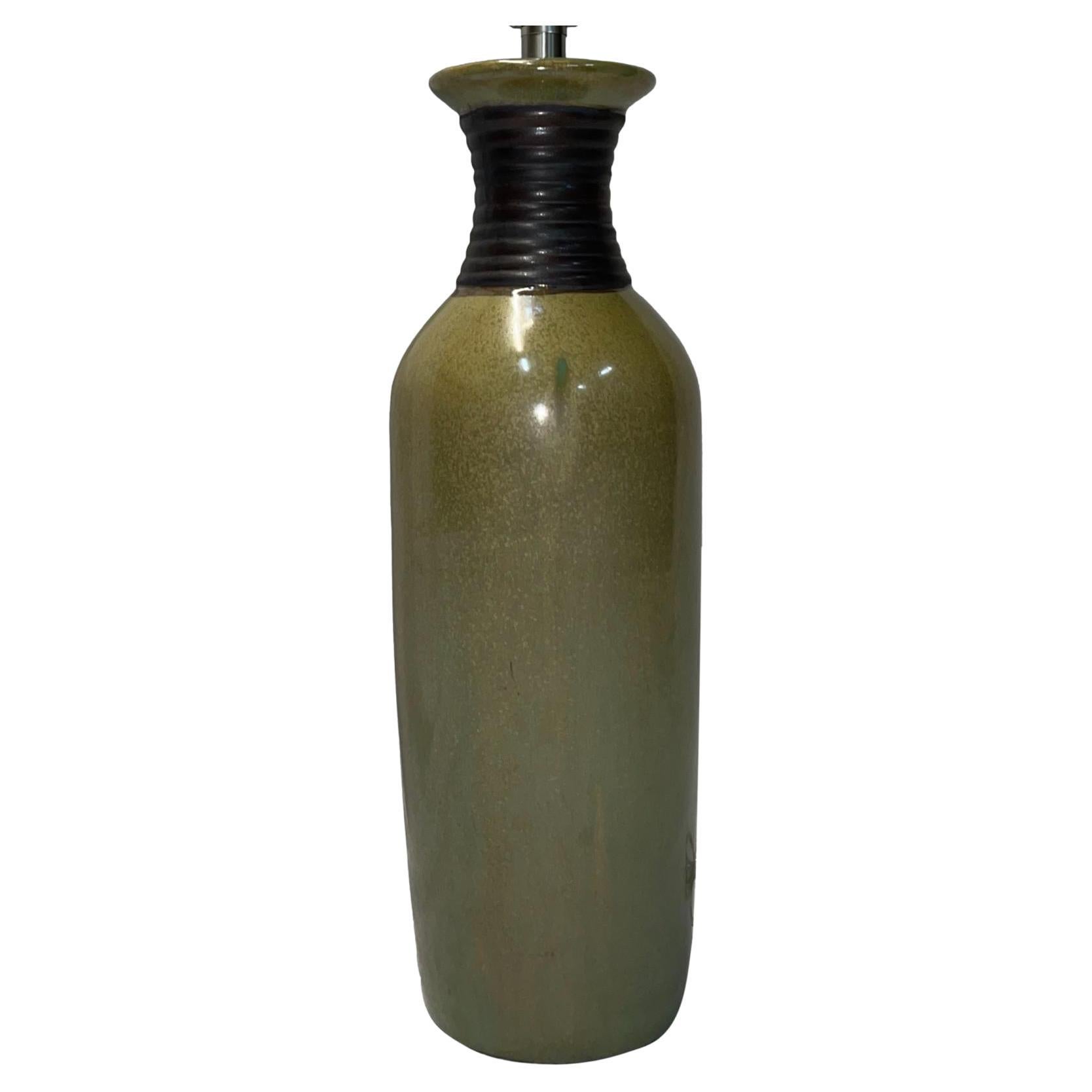 Lampada in ceramica smaltata italiana di metà secolo