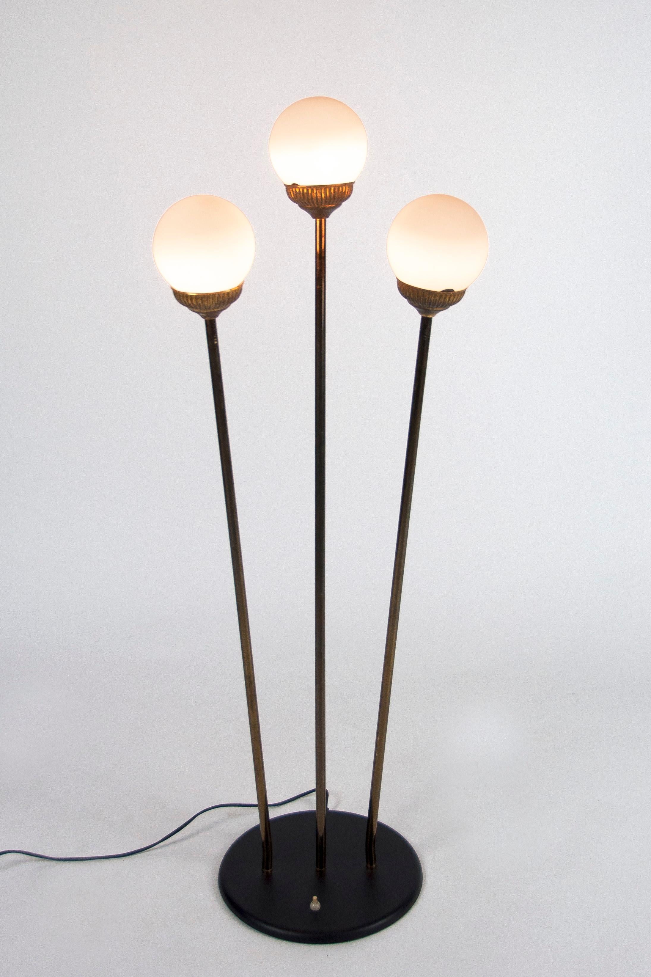 Mid-Century Italian Globe Floor Lamp from Stilnovo, 1950s For Sale 1