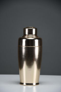 Mid-century Italian gold aluminum "Martini" cocktail shaker, 1960s