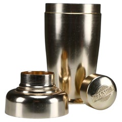 Mid-century Italian gold aluminum "Martini" cocktail shaker, 1960s