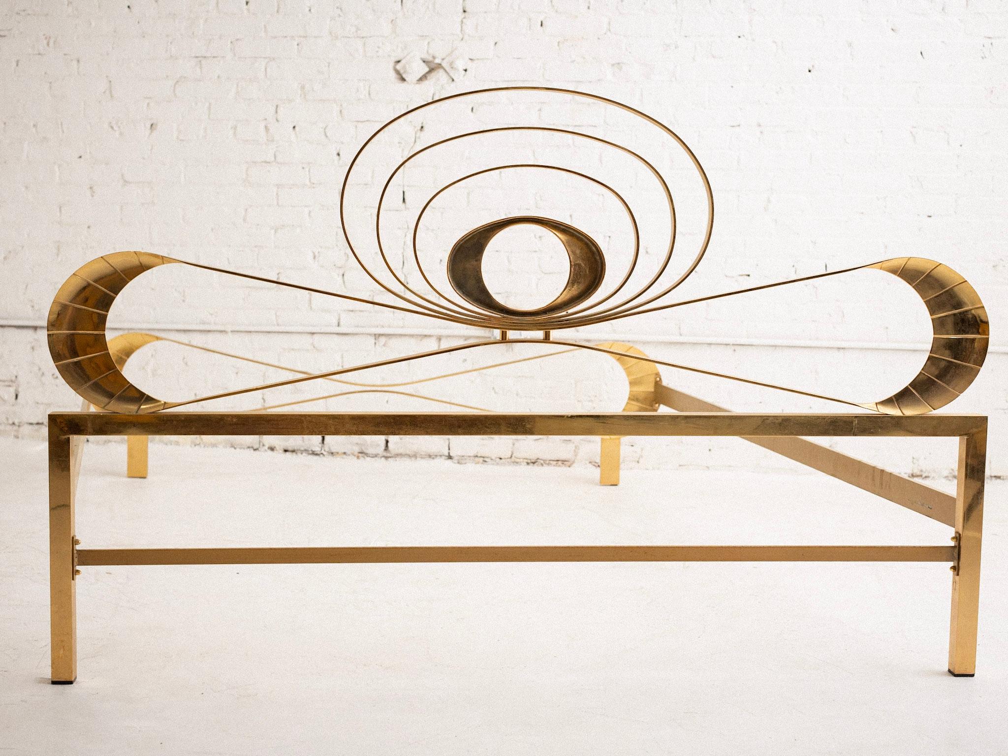 Mid Century Italian Gold Bed Frame For Sale 5