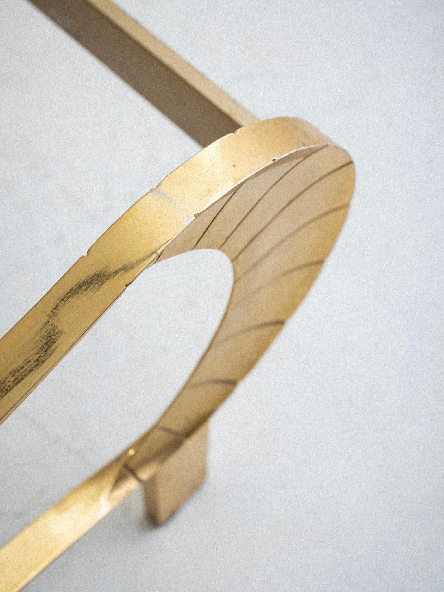 Metal Mid Century Italian Gold Bed Frame For Sale