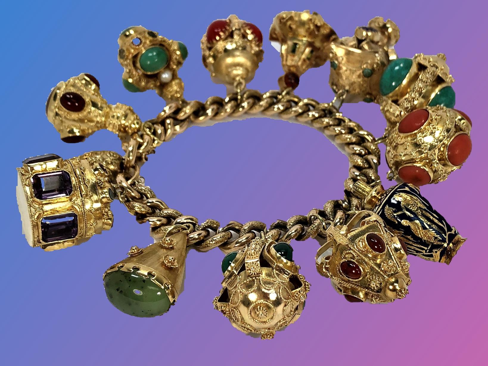 etruscan charm bracelet