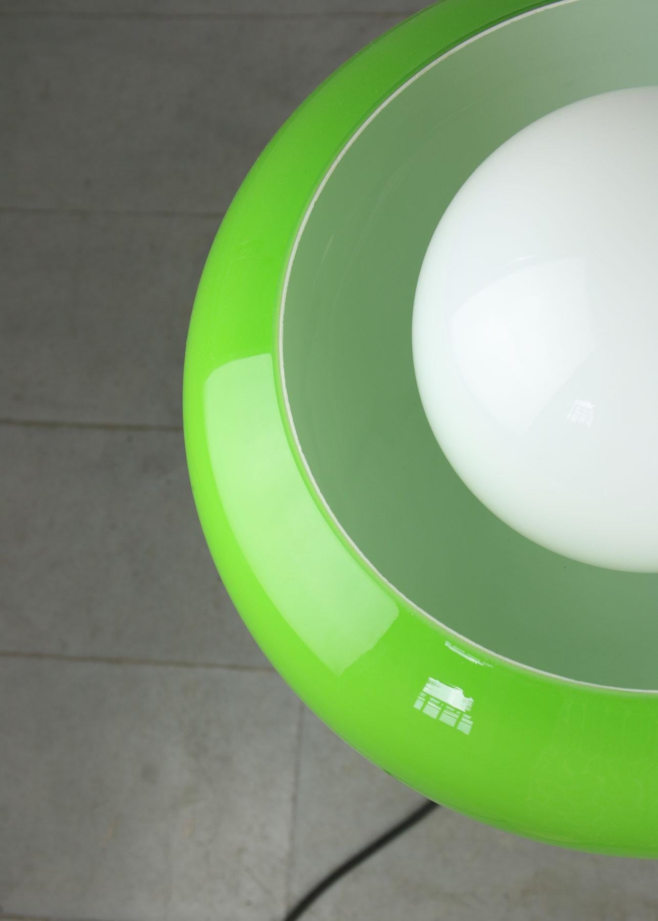 Mid-Century Italian Green Glass Floor Lamp For Sale 10